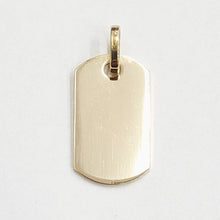 Load image into Gallery viewer, 10k yellow Gold solid dog tag Pendant charm shiny gift fine jewelry 3.5g
