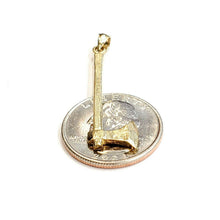 Load image into Gallery viewer, New 14k Yellow Gold 3D AXE Pendant charm tool fine jewelry 2.5g
