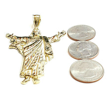 Load image into Gallery viewer, 10k yellow gold Jesus full body religious gift pendant charm fine jewelry 11.8g
