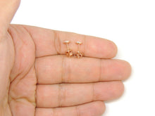 Load image into Gallery viewer, New 14k rose Gold 0.20Ct Diamond stud Earrings gift for her Push Back Fastening
