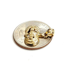Load image into Gallery viewer, 14k yellow gold pumpkin pendant charm Halloween scary spooky fine jewelry 1.7g

