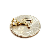 Load image into Gallery viewer, New 14k solid yellow Gold Tiny music sign note Pendant gift fine jewelry 0.6g
