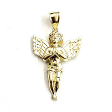 Load image into Gallery viewer, New 10k yellow Gold full body angel diamond cut Pendant charm fine jewelry 4.9g
