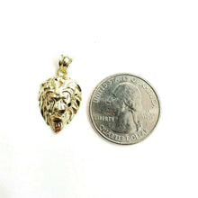 Load image into Gallery viewer, New 10k yellow Gold lion head face Leo zodiac Pendant charm gift fine jewelry 2g
