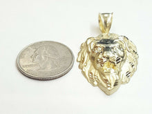 Load image into Gallery viewer, 10k yellow Gold lion head face leo zodiac Pendant charm fine gift jewelry 5.9g
