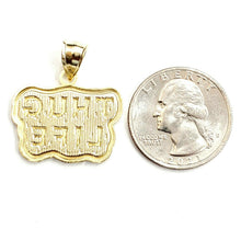 Load image into Gallery viewer, New 10k yellow Gold Thug Life word Pendant charm diamond cut fine jewelry 3.6g
