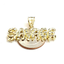 Load image into Gallery viewer, New 10k yellow Gold Savage Pendant charm diamond cut fine gift jewelry 3.3g

