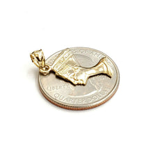 Load image into Gallery viewer, 14k solid yellow Gold Egyptian Nefertiti head queen Pendant fine jewelry 1.3g
