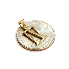 Load image into Gallery viewer, New 14KT Yellow Gold Solid Roman number 4 Pendant charm gift Fine Jewelry 1.2g
