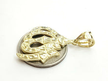 Load image into Gallery viewer, New 10K Yellow Gold Nugget Allah Islamic God Pendant Charm religious jewelry 3g
