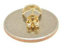 Load image into Gallery viewer, New 14k yellow Gold 0.11Ct Round Diamond moon stud Earrings Push Back Fastening
