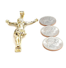 Load image into Gallery viewer, 10k yellow gold Jesus full body religious pendant charm gift fine jewelry 6.5g
