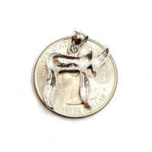 Load image into Gallery viewer, 14k white gold chai Hay Jewish kabbalah god pendant charm religious jewelry 2.4g
