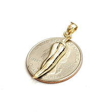 Load image into Gallery viewer, New 14k yellow gold Chili Pepper pendant charm gift fine jewelry 1.7g
