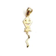 Load image into Gallery viewer, New 14k yellow Gold tiny kite for kids Pendant charm gift fine jewelry 0.6g
