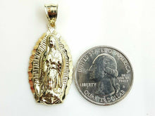 Load image into Gallery viewer, 10k gold virgin Mary Guadalupe pendant charm gift fine religious jewelry 2.8g
