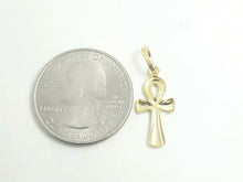 Load image into Gallery viewer, 14k yellow gold tiny Egyptian ankh cross pendant charm religious jewelry 0.5g
