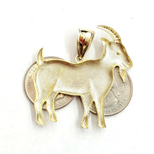 Load image into Gallery viewer, New 10k yellow Gold Goat Pendant charm diamond cut animal fine gift jewelry 6.4g
