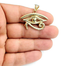 Load image into Gallery viewer, 10k yellow Gold Egyptian eye of Horus protection Pendant fine gift jewelry 3.9g
