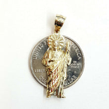 Load image into Gallery viewer, 10k yellow gold saint Jude juda pendant charm fine religious gift jewelry 1.8g
