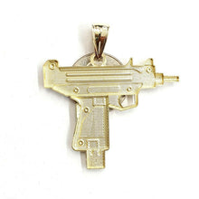 Load image into Gallery viewer, New 10k yellow Gold solid Uzi machine gun Pendant charm fine jewelry unisex 8g
