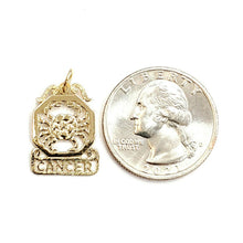 Load image into Gallery viewer, 14k yellow Gold crab cancer zodiac sign astrolog Pendant charm fine jewelry 1.3g
