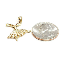 Load image into Gallery viewer, New 14k yellow Gold Solid ballerina dancer Pendant charm gift fine jewelry 2.2g
