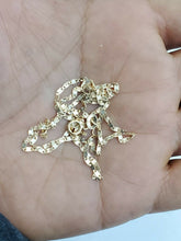 Load image into Gallery viewer, 10K 3 color gold 1.6mm thin valentino chain Necklace fine gift jewelry 1.4g 16"

