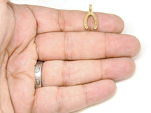 Load image into Gallery viewer, New 14k yellow Gold 0.15ct Diamonds wishbone pendant fine gift jewelry for her
