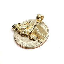 Load image into Gallery viewer, New 14k yellow Gold truck car trucking Pendant charm gift fine jewelry 3.3g

