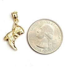 Load image into Gallery viewer, 14KT Yellow Gold Solid 3D Cowboy Boot Cowgirl Western Pendant Fine Jewelry 2.5g
