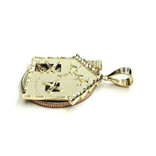 Load image into Gallery viewer, New 14k yellow gold trap house pendant charm diamond cut gift fine jewelry 3.2g
