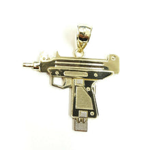 Load image into Gallery viewer, New 10k yellow Gold solid Uzi machine gun Pendant charm fine jewelry unisex 5.9g
