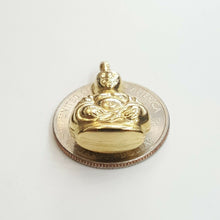 Load image into Gallery viewer, New 14k yellow gold 3D hollow buddha buda buddah pendant charm fine jewelry 2.6g
