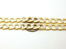 Load image into Gallery viewer, New 10K two-tone Gold 9.3mm hollow cuban Link Chain fine jewelry gift 26" 34.9g

