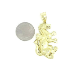 Load image into Gallery viewer, 10k yellow gold dragon full body pendant/charm gift fine jewelry for men 6.6g
