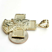 Load image into Gallery viewer, 10k yellow gold Jesus face head pendant charm fine gift religious jewelry 8.4g
