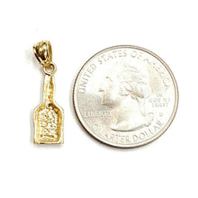 Load image into Gallery viewer, New 14k Yellow Gold paint brush Pendant charm painting tool fine jewelry 1.2g
