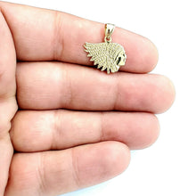 Load image into Gallery viewer, New 14k yellow Gold tiny apache chief face head Pendant gift fine jewelry 1.5g
