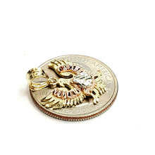 Load image into Gallery viewer, New 10k multi color Gold eagle Pendant charm diamond cut gift fine jewelry 2g
