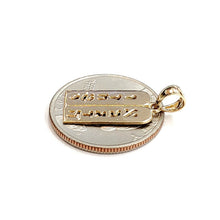 Load image into Gallery viewer, 14k yellow gold tablets of law ten commandments Jewish Israel torah pendant 1.5g
