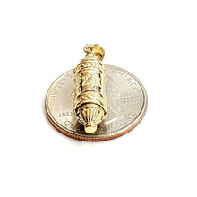 Load image into Gallery viewer, New 14k yellow gold 3D mezuzah star of David kabbalah Jewish Torah pendant 4.3g

