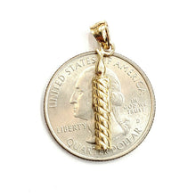 Load image into Gallery viewer, 14k solid yellow Gold candle light Love romance Pendant fine jewelry gift 1.4g
