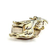 Load image into Gallery viewer, New 10k yellow Gold Goat Pendant charm diamond cut animal fine gift jewelry 2.7g
