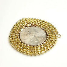 Load image into Gallery viewer, 10K yellow gold 2.5mm ball bead chain moon cut Necklace fine jewelry 9.5g 20"
