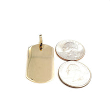 Load image into Gallery viewer, New 10k yellow Gold solid dog tag Pendant charm shiny gift fine jewelry 8.8g
