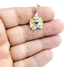 Load image into Gallery viewer, New 10k two tone gold clown face theater pendant fine gift jewelry unisex 2.9g
