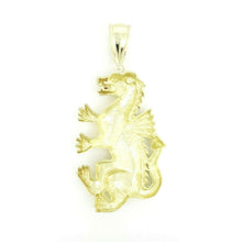 Load image into Gallery viewer, 10k yellow gold dragon full body pendant/charm gift fine jewelry for men 6.6g
