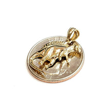 Load image into Gallery viewer, 14k yellow Gold Dinosaur Full body animal Jurassic Pendant charm jewelry 1.8g
