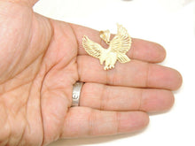 Load image into Gallery viewer, 10k yellow Gold eagle Pendant charm necklace gift for her him fine jewelry 3.1g
